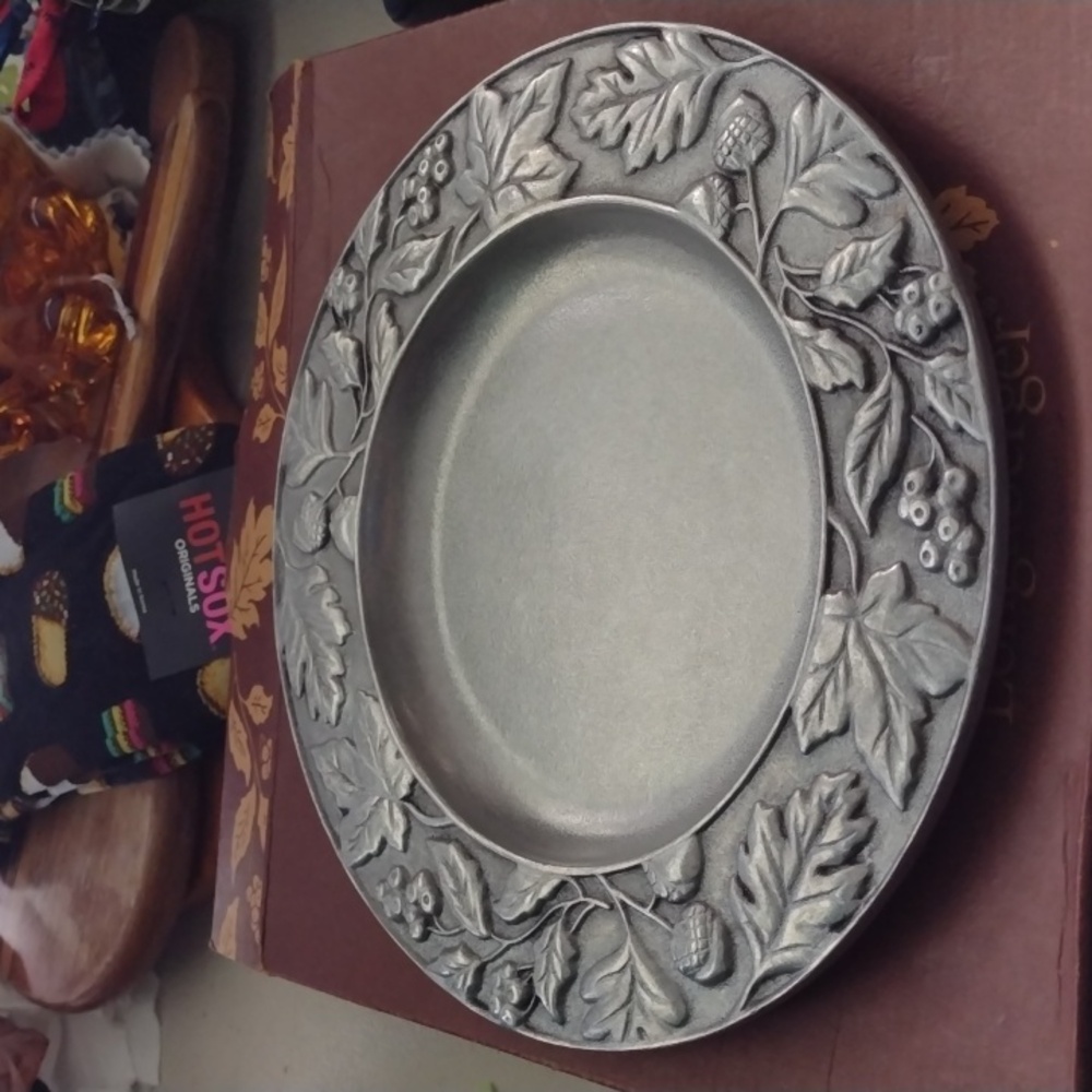 Longaberger Falling Leaves Metal Plate